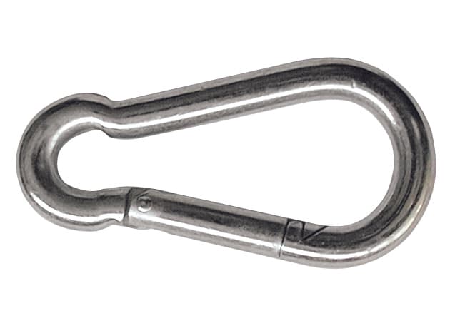 Moschettone Tipo Pompiere in Acciaio Zincato Mm 40 50 Pezzi - 2
