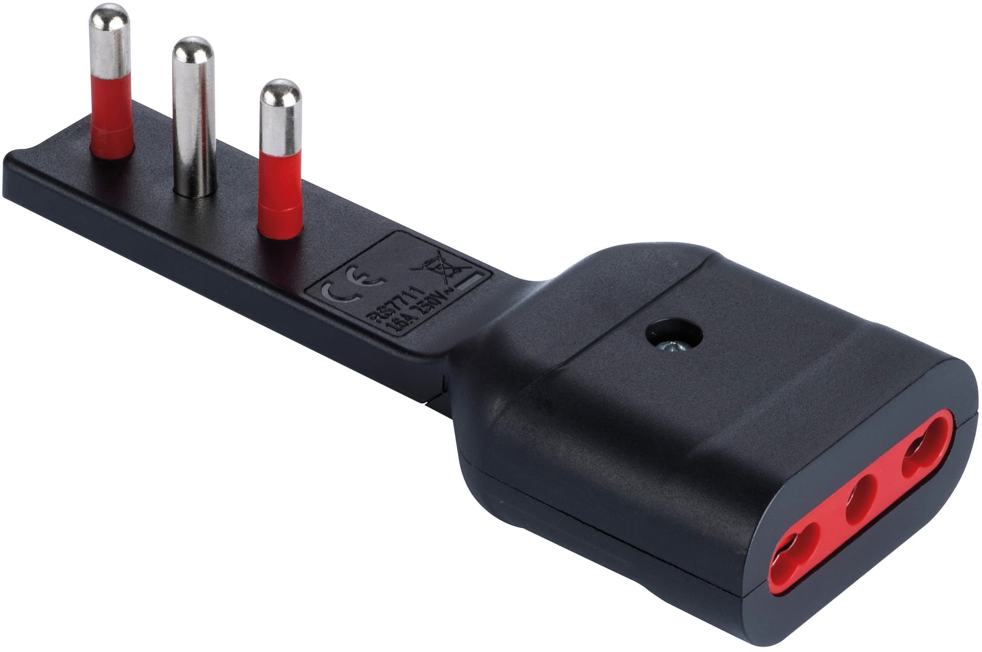 Adattatore Ultra Piatto 16AH 2P+T Presa 16 Ah Colore Nero Rosi - 2