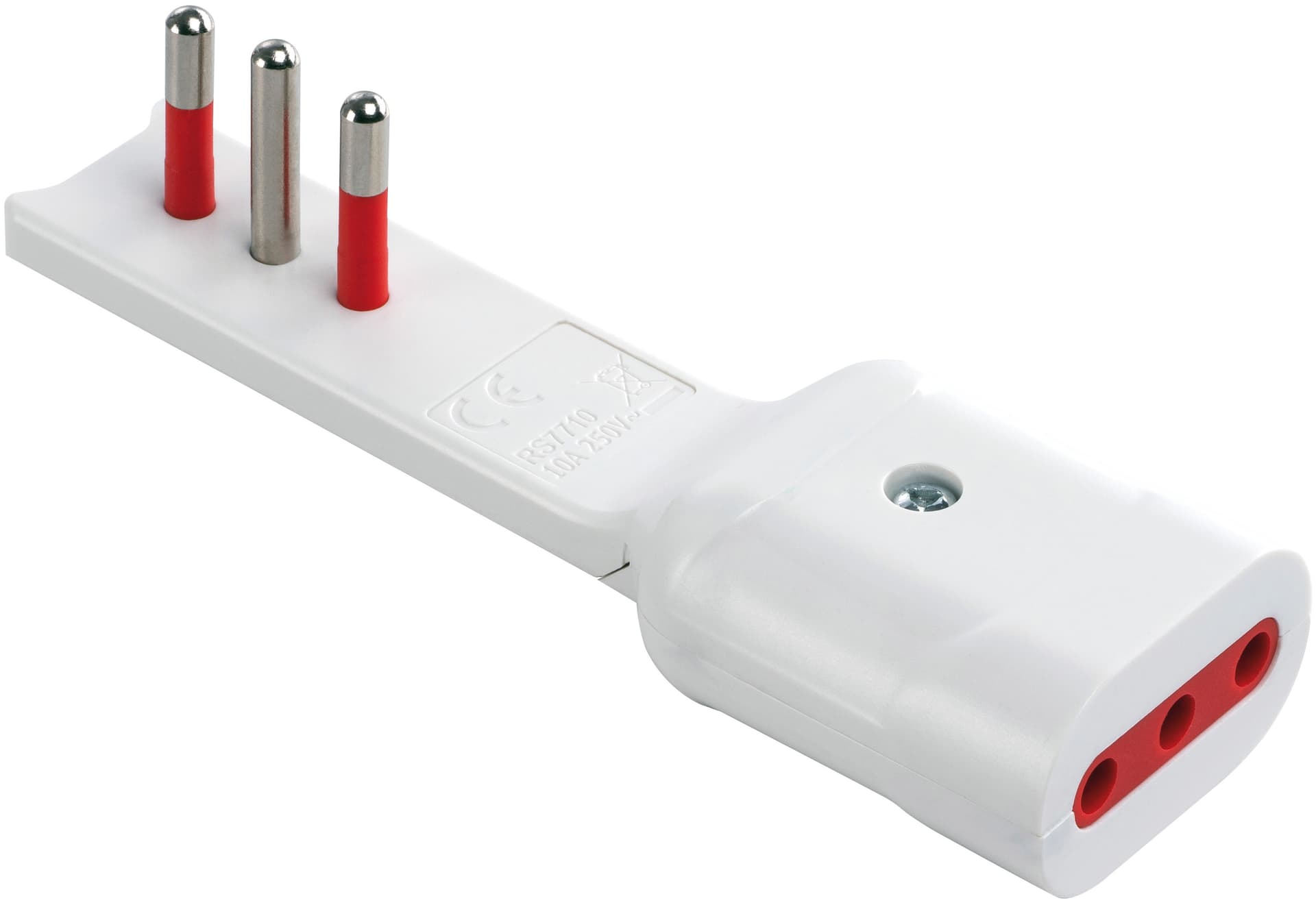 Adattatore Ultra Piatto 10AH 2P+T Presa 10 Ah Colore Bianco Rosi - 2