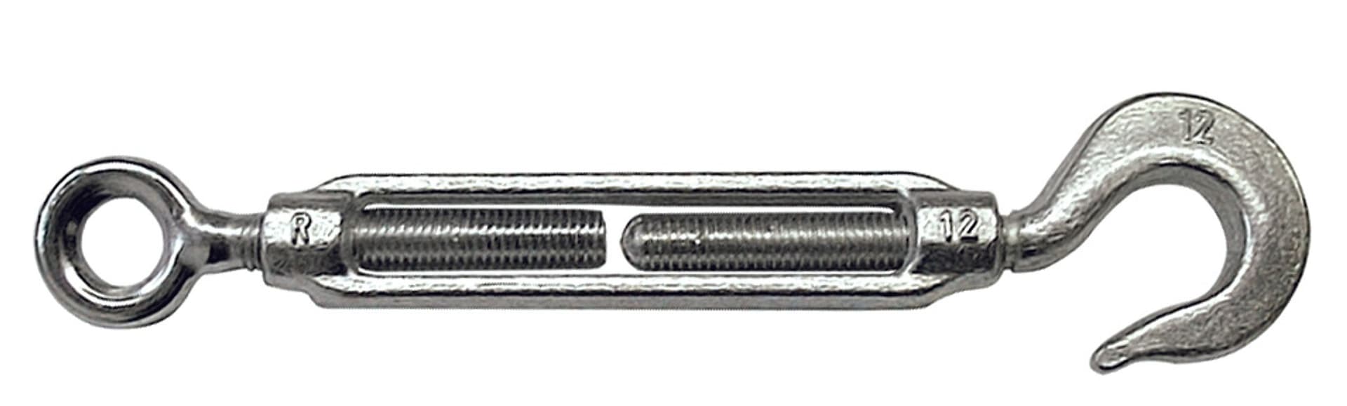 Tenditore a Occhio e Gancio per Funi Mm 8 (5 16) 20 Pezzi Robur