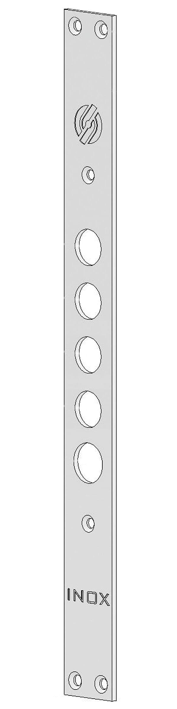 Frontale per Serrature per Porte Blindate 5 Fori Interasse Mm 28 Securemme - 2