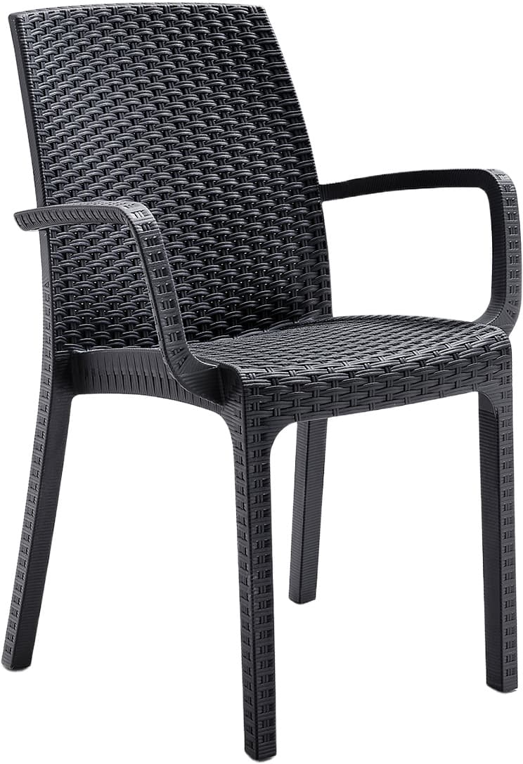 Sedia Indiana Cm 59 x 57X86 H Colore Antracite - 2