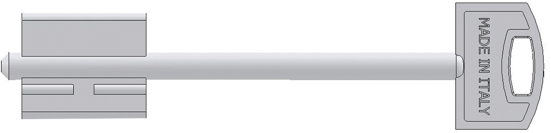 Chiave Grezza per Porte Blindate Mod. I Gambo Mm 60 5 Pezzi Securemme - 2