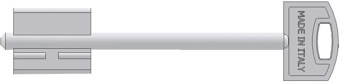 Chiave Grezza per Porte Blindate Mod. I Gambo Mm 60 5 Pezzi Securemme - 2