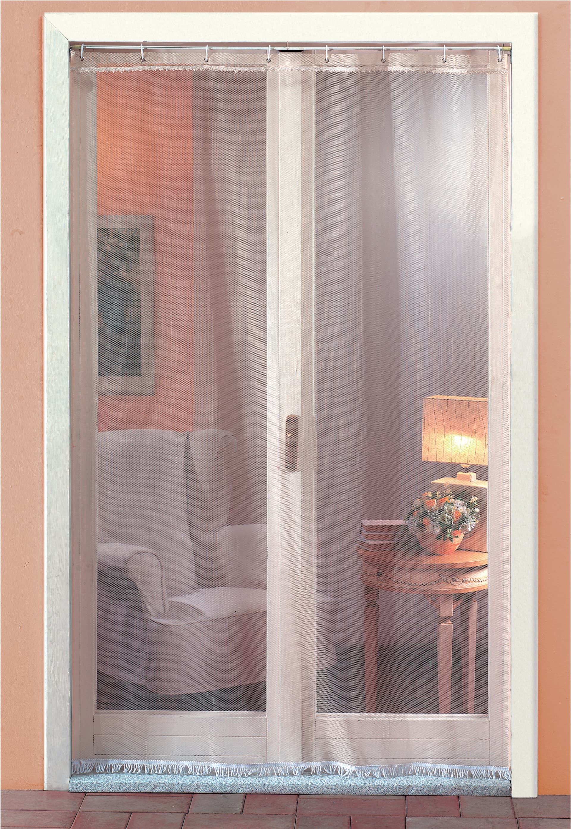 Tenda Zanzariera Moschito con Frangia ed Occhielli Cm 145 150 x 250 Colore - 2