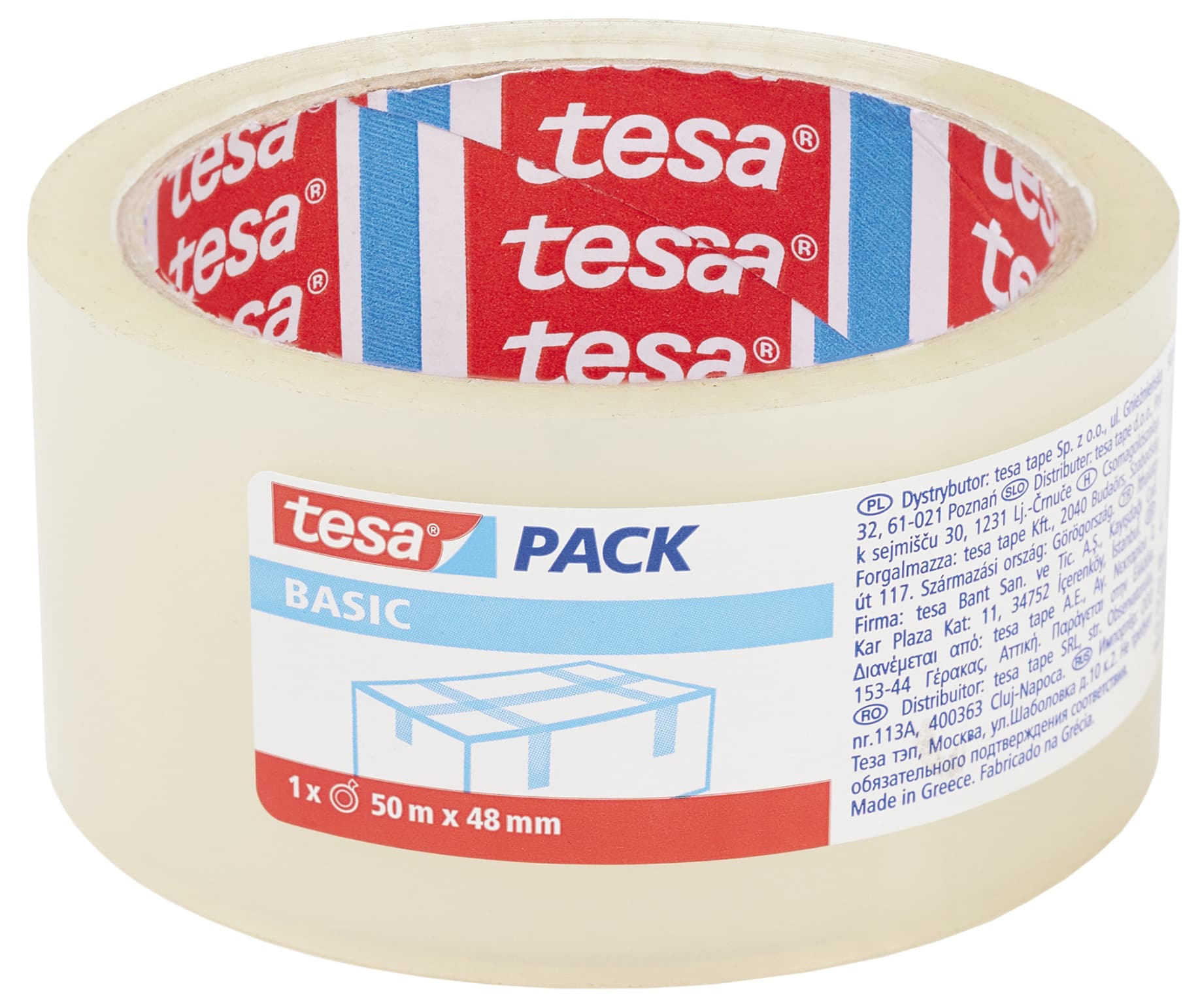 Nastro da Imballo Basic Mm 50 x 66 M Colore Trasparente 36.00 Rotoli Tesa - 2