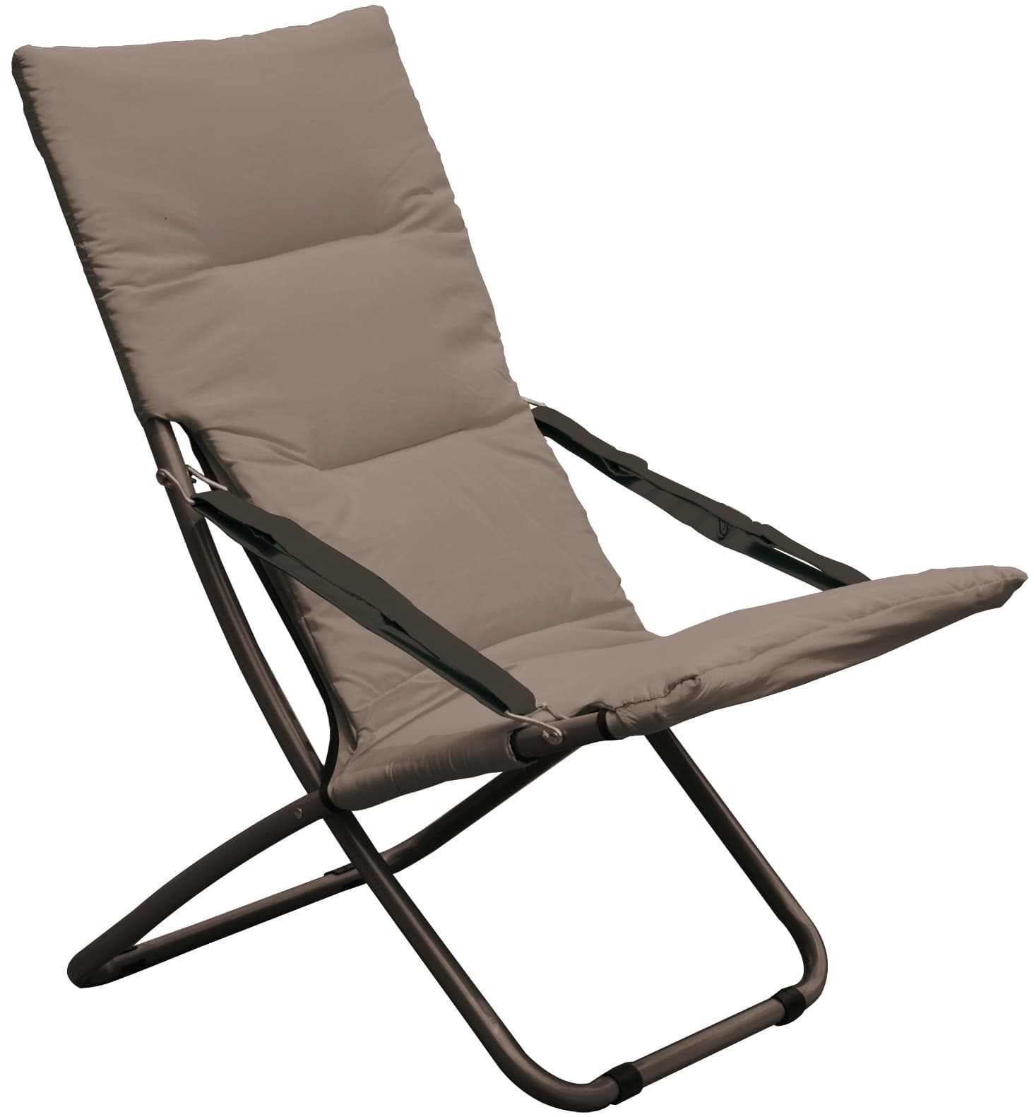 Sedia Pieghevole Capri Cm 83 x 50X93 H Colore Grigio Scuro 2 Pezzi Tata - 2