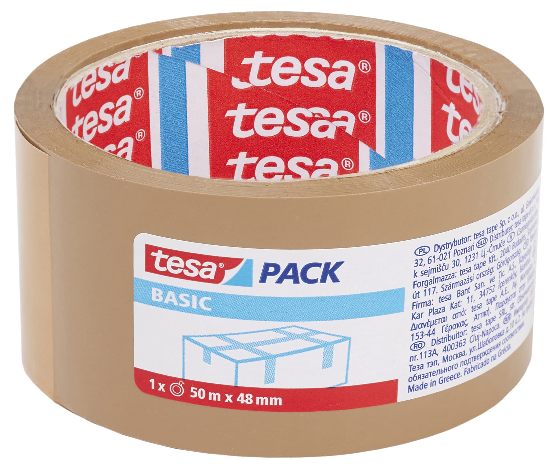 Nastro da Imballo Basic Mm 50 x 66 M Colore Avana 36.00 Rotoli Tesa - 2