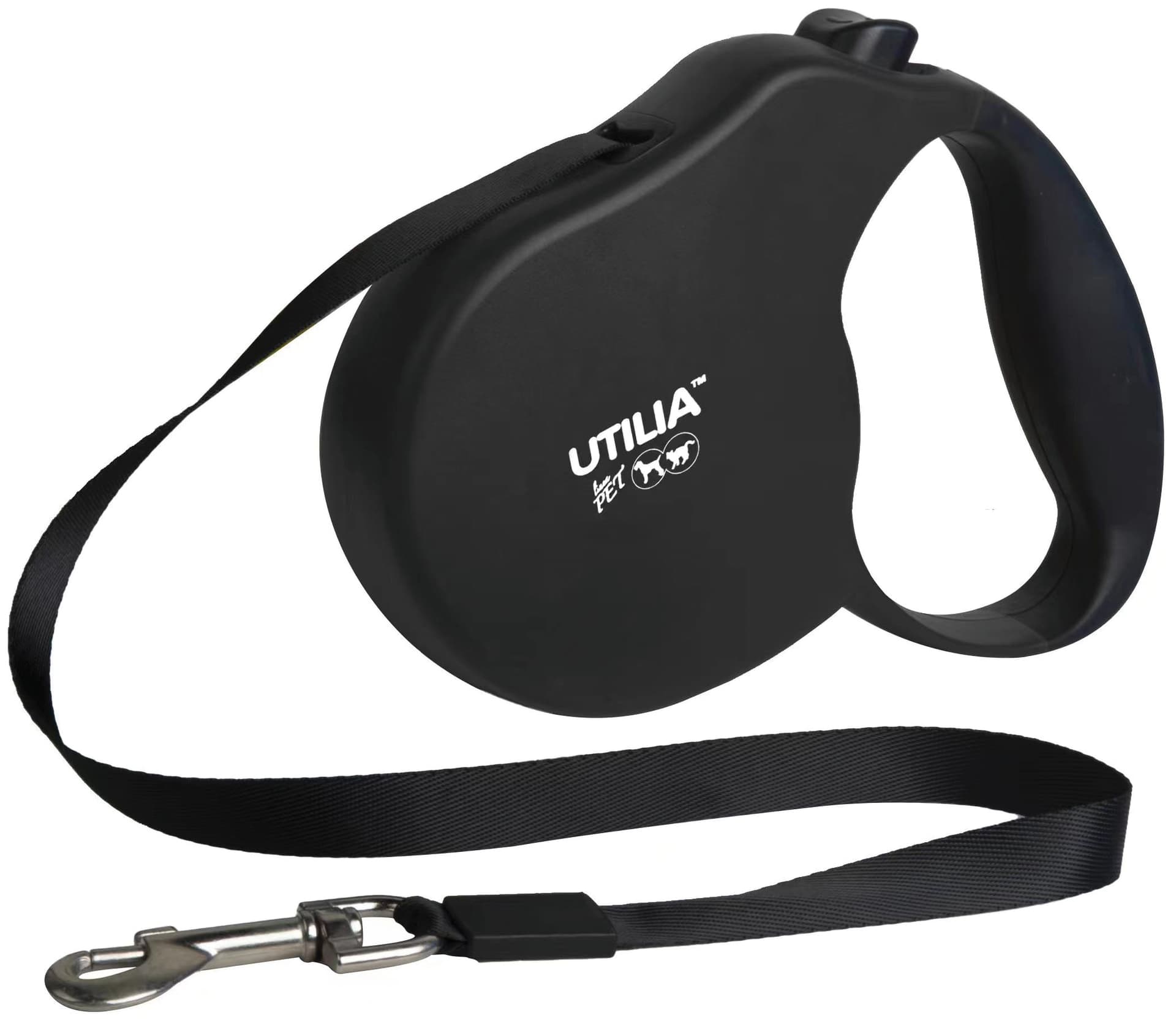 Guinzaglio Retrattile a Nastro Small M 4 per Cani Fino a Kg 11 Colore Nero - 2