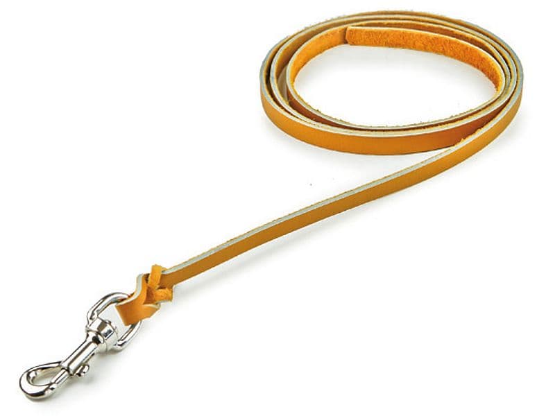 Guinzaglio in Cuoio di Bufalo Cm 200 x 1 3 Colore Arancione Utilia Pet - 2