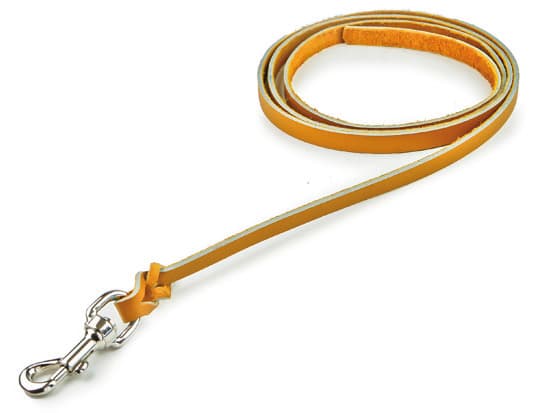 Guinzaglio in Cuoio di Bufalo Cm 200 x 1 3 Colore Arancione Utilia Pet - 2