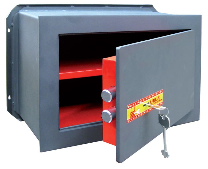 Top Security Cassaforte da Muro Chiusura con Chiave Mm 310 x 200X210 H - 2