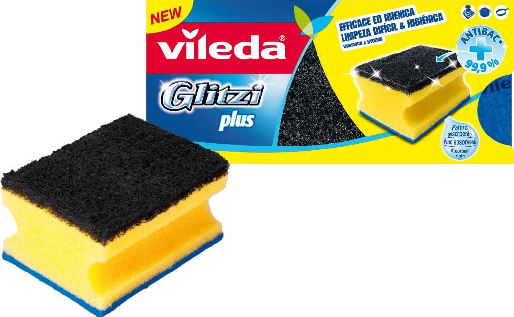 Spugnetta Glitzi Plus 3 Pezzi. 40 Confezioni Vileda - 2