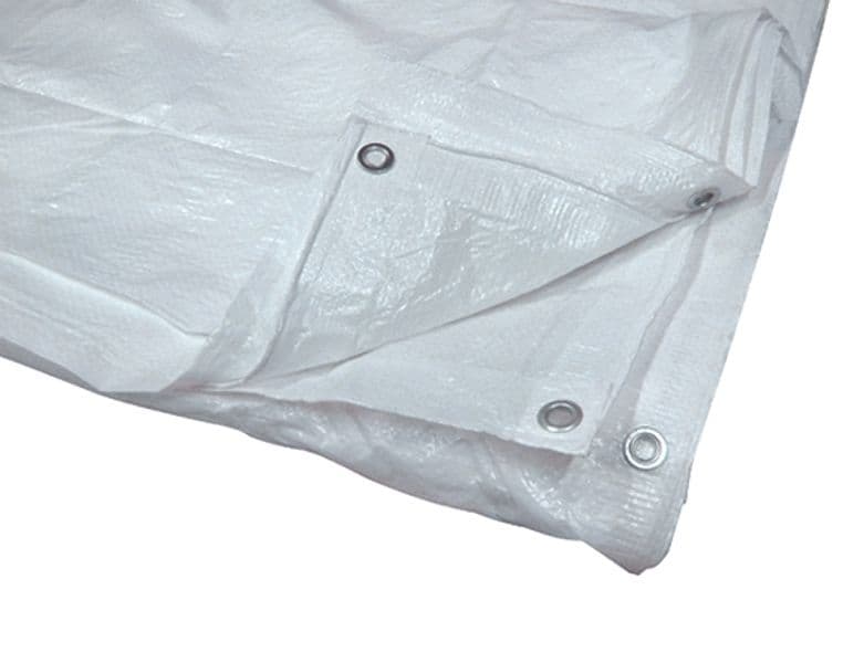 Telo Occhiellato Multiuso in Polietilene Colore Bianco M 3 x 3 Utilia