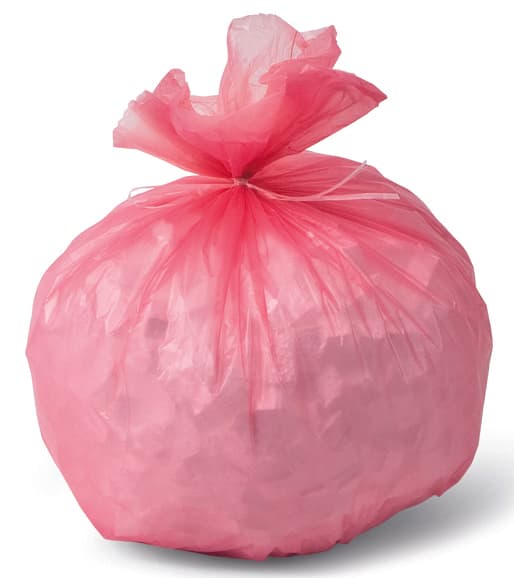 Sacco Rifiuti Bagno Rosa 30 Pezzi Cm 35 x 42 L 7 24.00 Rotoli Virosac - 2