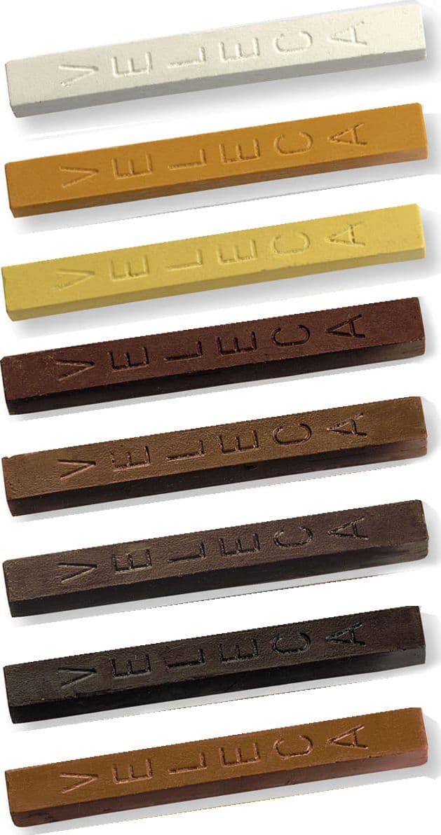 Bastoncino Cera per Legno Noce Chiaro 12 Pezzi Veleca - 2
