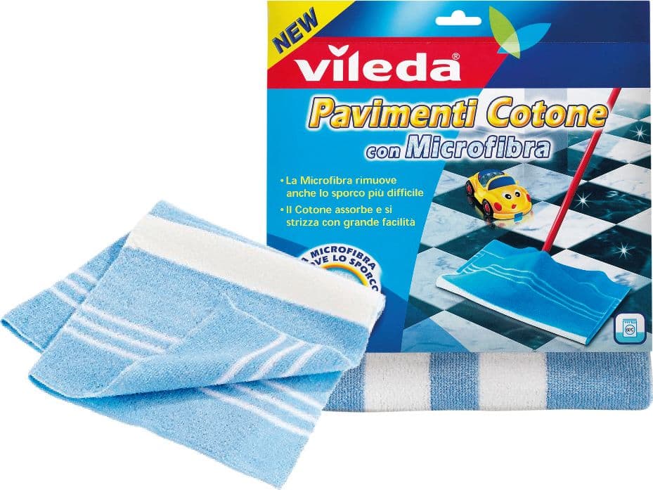 Panno Pavimenti Cotone Microfibra Cm 50 x 50 15 Pezzi Vileda - 2