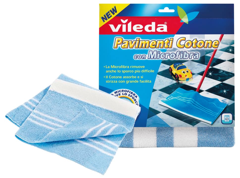 Panno Pavimenti Cotone Microfibra Cm 50 x 50 15 Pezzi Vileda - 2