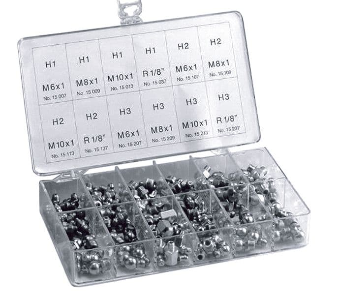 Assortimento Ingrassatori 140 Pezzi. Mm 215 x 135X40 H Pressol