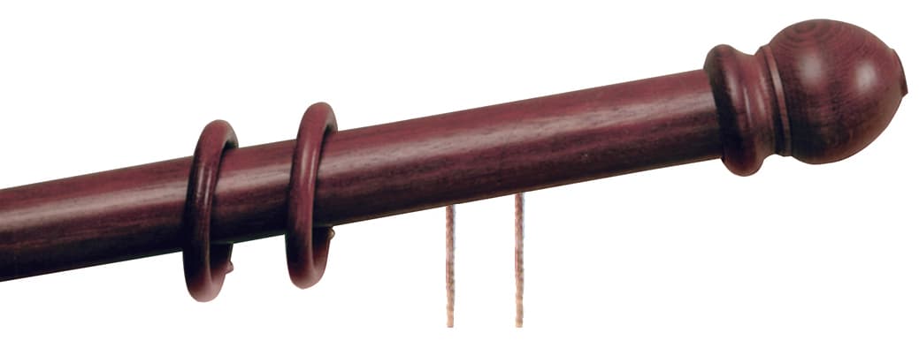 Scorritenda a Corda in Legno Ø Mm 35 Colore Noce Cm 200 - 2