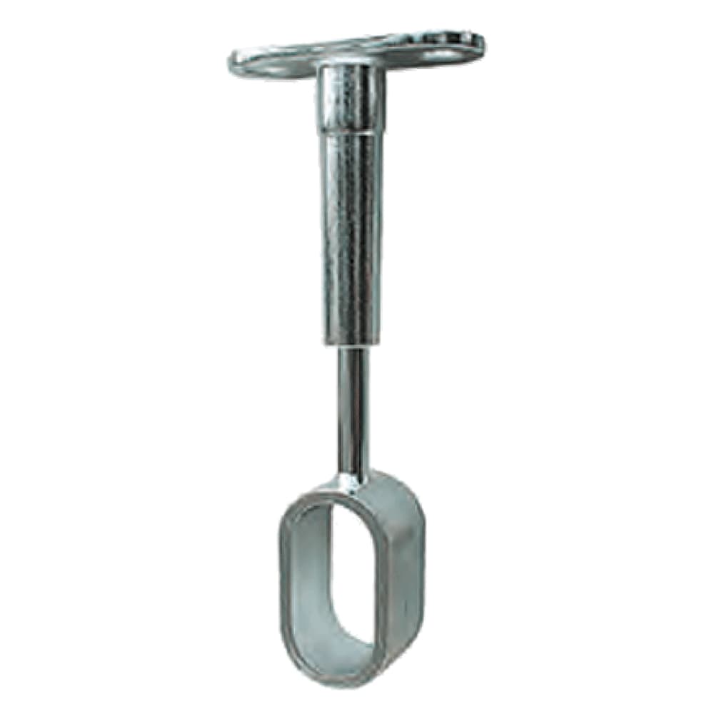 REGGITUBO CENTRALE PER TUBO OVALE mm 15 x 30 - aperto cromato - pz. 1  - Blister Koncreto - 2