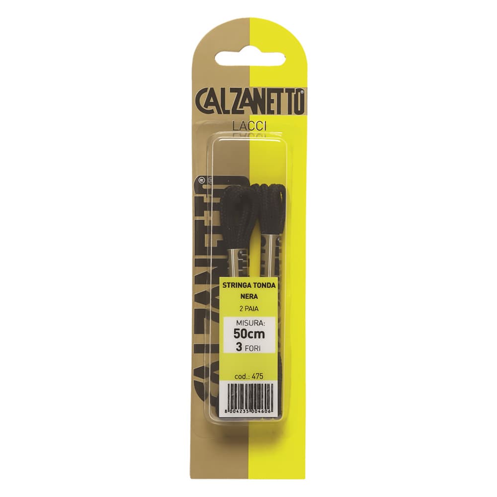 Lacci Tondi Ebano Neri 2 Pezzi 50 cm - 2