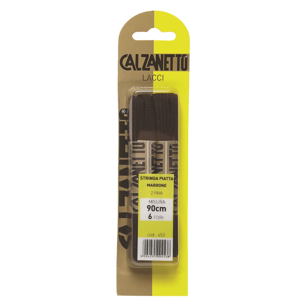 Lacci Piatti Ebano Marroni 2 Pezzi 90 cm - 2
