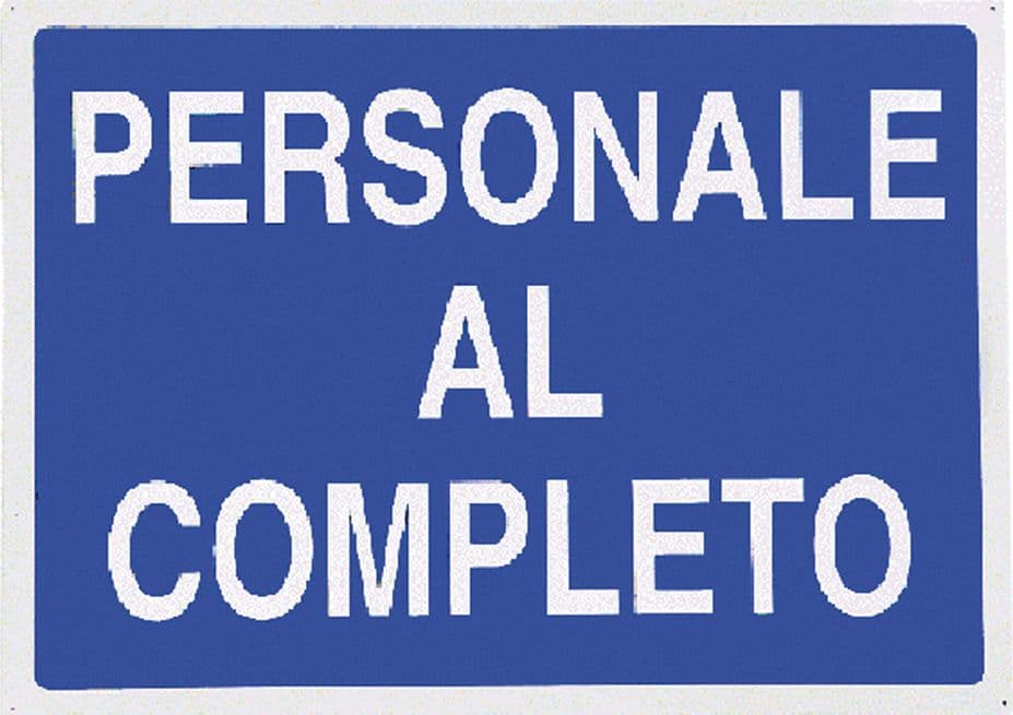 Cartello Personale al Completo 70 X in Alluminio 50 cm – Autres