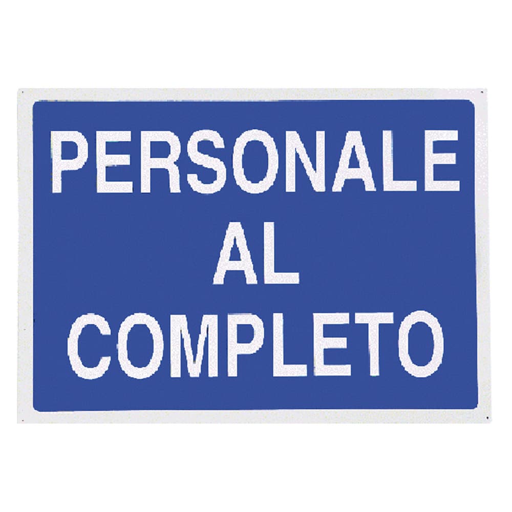 Cartello Personale al Completo 70 x 50 cm - 2