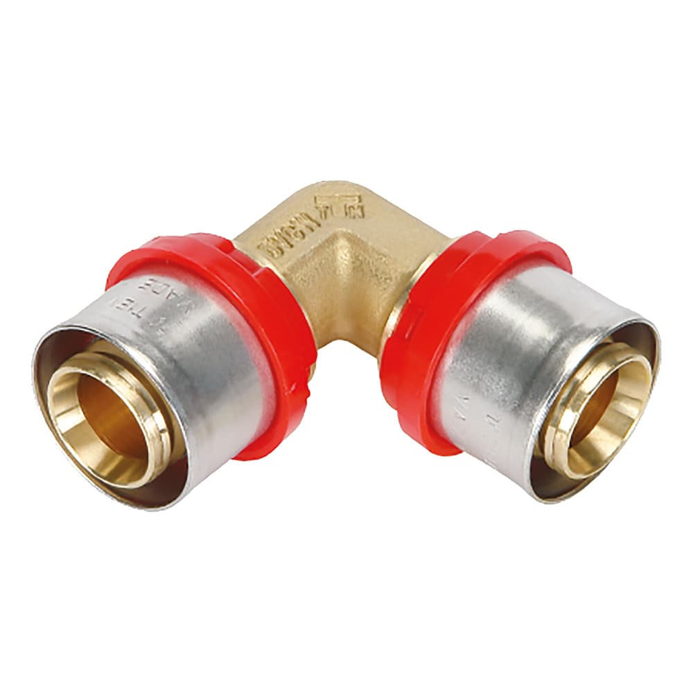 Raccordo a Pressare Curvo Doppio 16 x 16 Tiemme 1653 10 Pezzi - 2