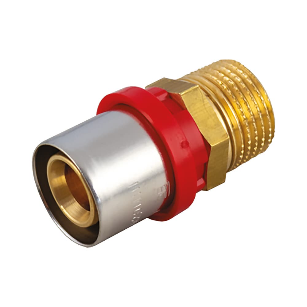 Raccordo a Pressare Diritto 16 x ¾ Maschio Tiemme 1650CT 10 Pezzi - 2