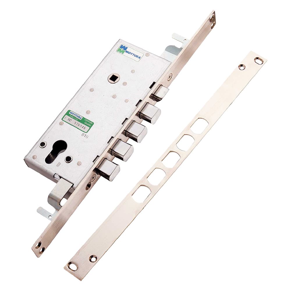 Serratura da Infilare Triplice per Porte Blindate Art 85,140 Dx 193 x 78 mm - 2
