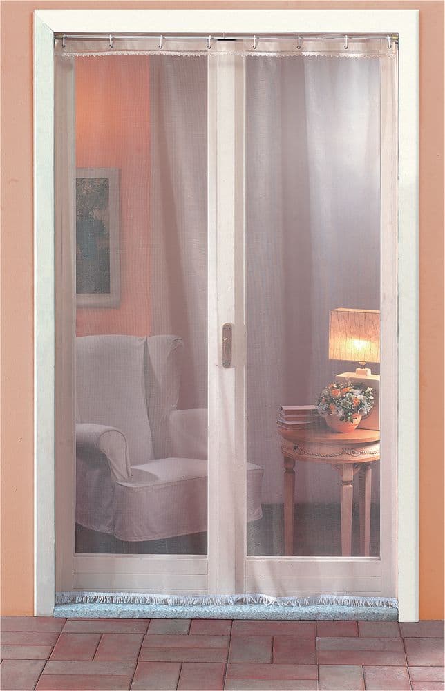 Tenda Zanzariera con Ganci ed Anelli Moschito Beige - 2