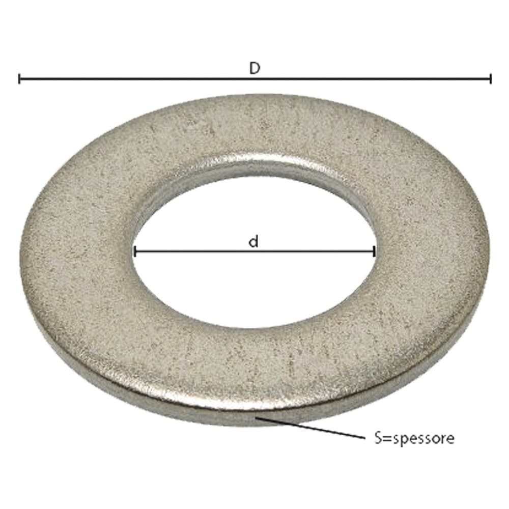 Rondella Piana Comune 5 Centinaio 500 Pezzi m 14 2,7 x 28 x 15 mm - 2