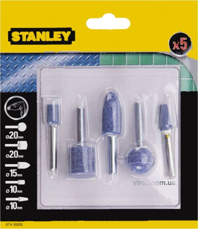 Mole Abrasive in Set Art Sta30000 Xj Stanley 5 Pezzi