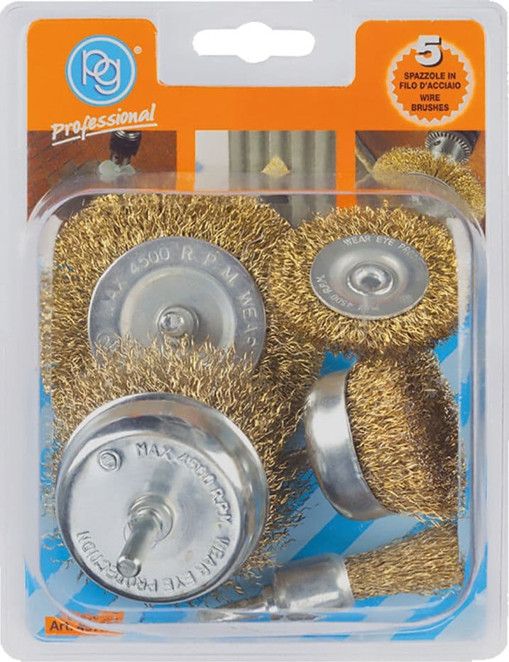 Set Spazzole per Trapano Pg 5 Pezzi - 2
