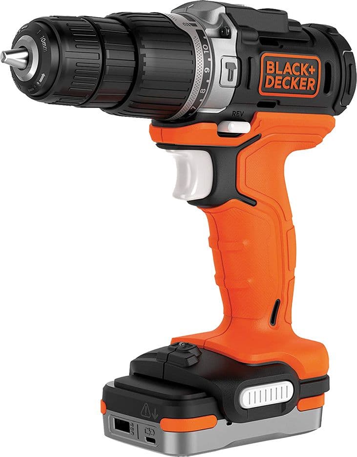 Trapano Avvitatore a Batteria con Percussione Black Decker Bdchd12s1 Qw 12v – Black&Decker