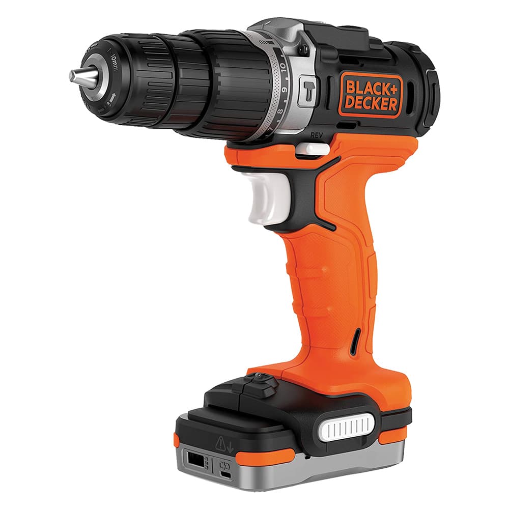 Trapano Avvitatore a Batteria con Percussione Black Decker BDCHD12S1 Qw 12V - 2