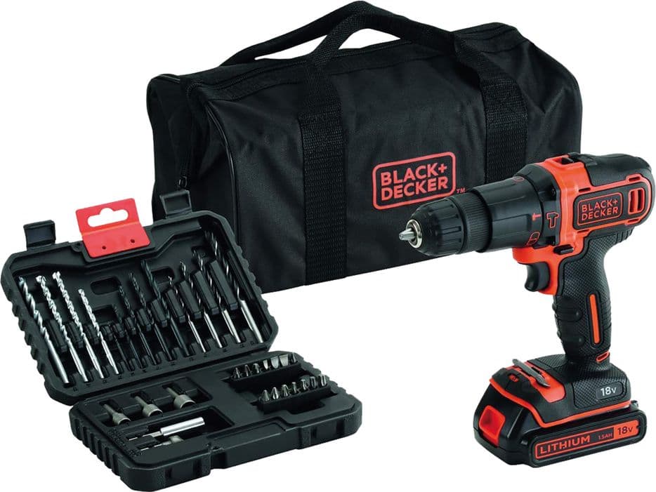 Trapano Avvitatore a Batteria con Percussione Black Decker Bdchd18s32 Qw – Black&Decker