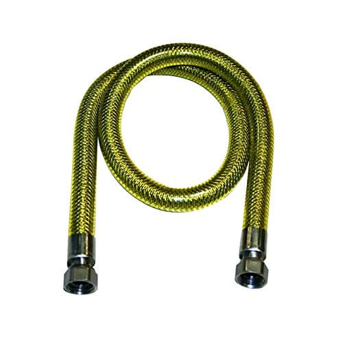 Tubo Flessibile 1 Metro per Gas Metano e GPL Certificato Acciaio Inox Ff ½ - 2