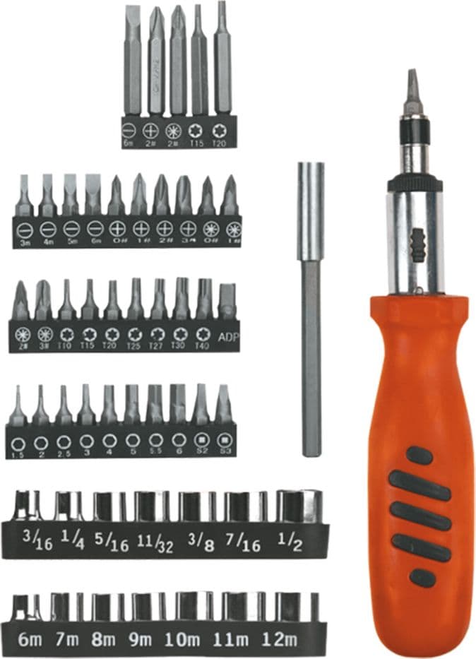 SET AVVITAMENTO CON INSERTI E BUSSOLE set 52 pz  - TOPTOOLS - 2