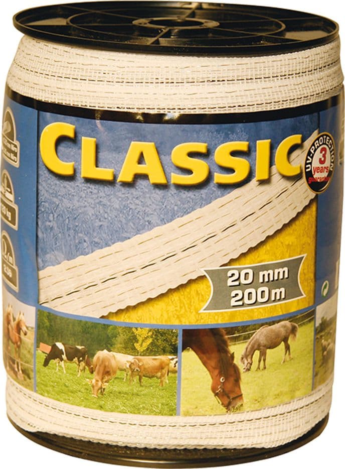 Fettuccia Elettrica H 6 Fili Albert Kerbl Bianca 20 mm 200 Mt - 2