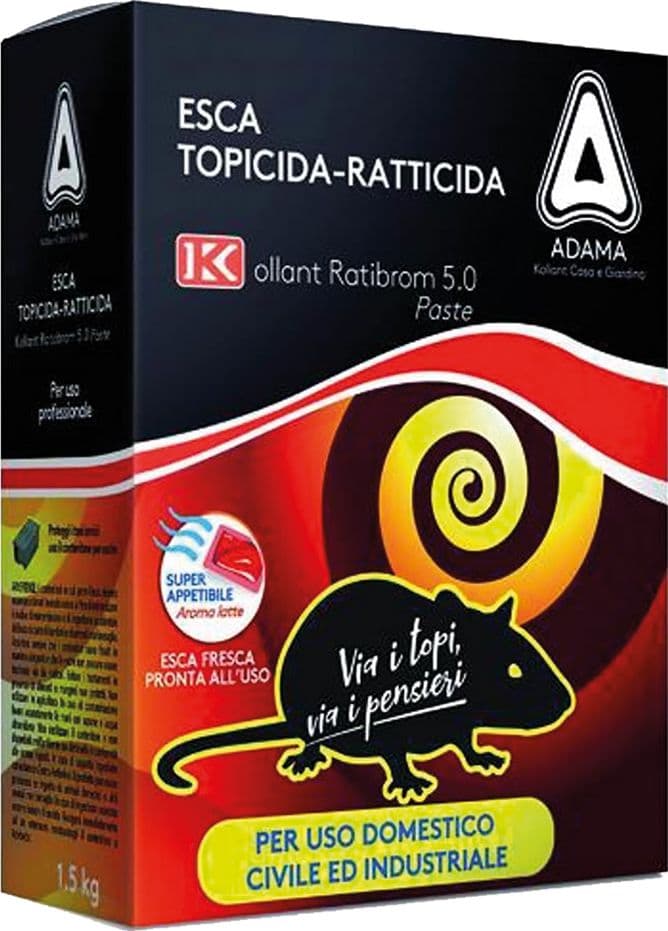 Esca Topicida Cf 3 Buste ( ) Kollant Ratibrom 1500 Gr 500 Gr - 2