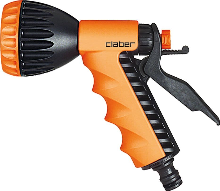 Pistola Doccia da Giardino Art 8541 Blocco Getto Claber Ergo in Acciaio Inox