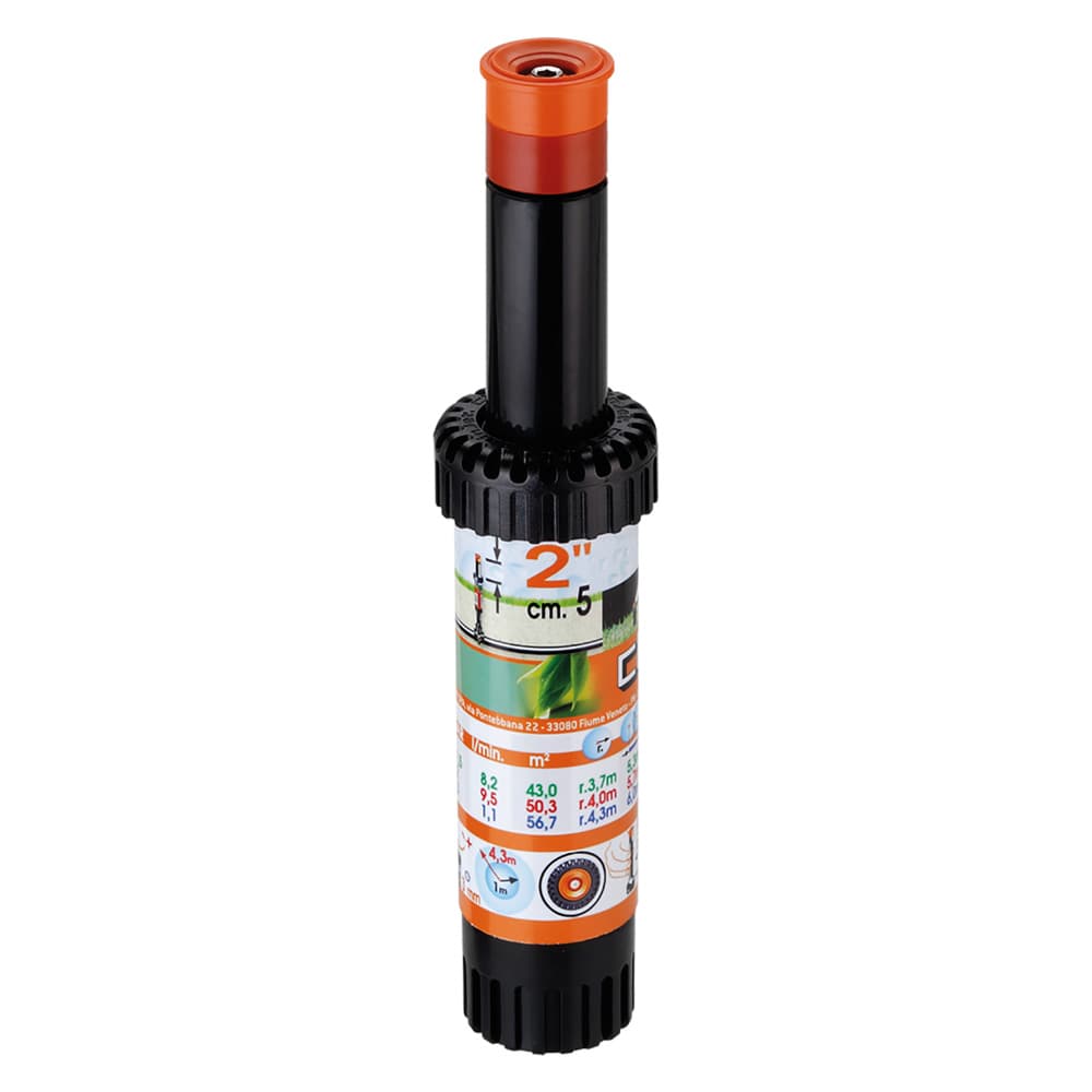 Irrigatore Pop Up Statico Art 90043 Getto 360° Alzo Claber Getto 360° 10 cm - 2