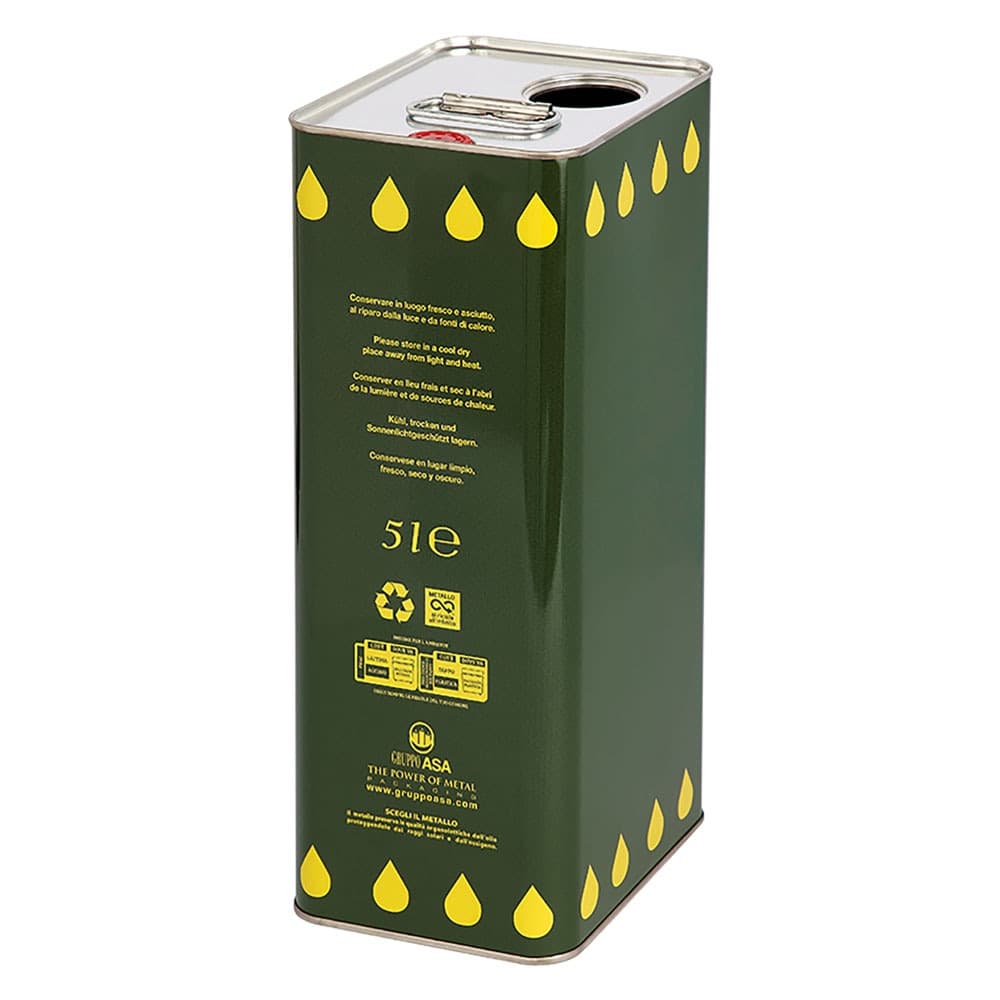 Latta per Olio in Lamiera Foro con Sfiato Asa Italia 12 Pezzi 5 Lt Ø 42 mm