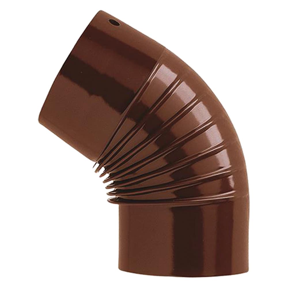 Gomito Smaltato Ee ¸ 45° Save Marrone 10 cm - 2