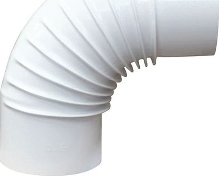 Gomito Smaltato Ee ¸ 90° Save Bianco 8 cm - 2