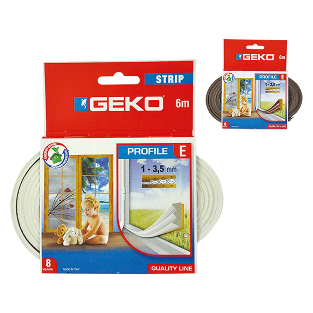 Parafreddo Geko Strip Gomma Porte e Marrone 12 Pezzi 9 mm 6 mt - 2