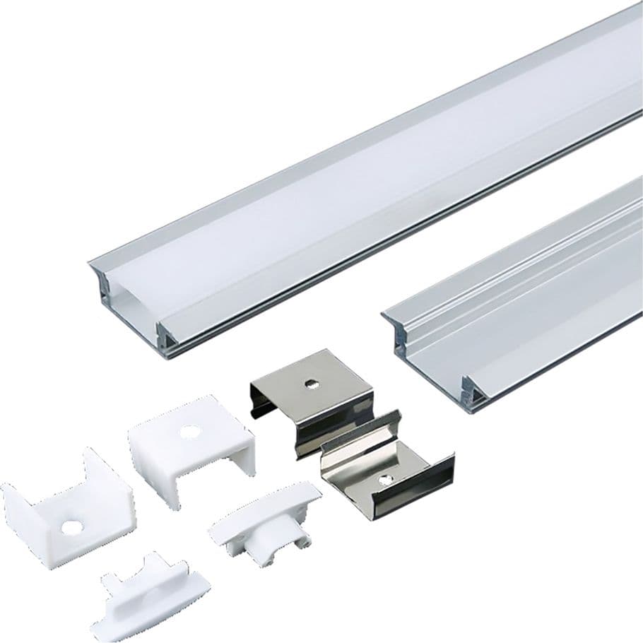 Profilo Canalina Vtac Alluminio Strip Led 3350 Max 12,4 24,7 X 7 mm